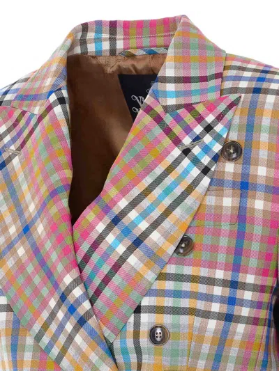 Vivienne Westwood Long Sleeve Cut Off Jacket Heather Check 44 Women In Multi