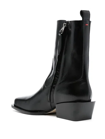 Aeyde Bill Leather Ankle Boots In Black