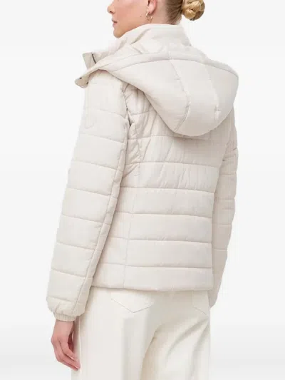 Armani Exchange Zip-up Puffer Jacket In Neutral