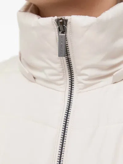 Armani Exchange Zip-up Puffer Jacket In Neutral