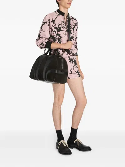 Dries Van Noten Suede Duffle Bag In Black