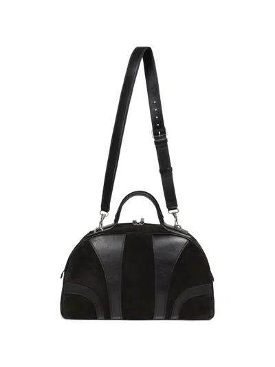 Dries Van Noten Suede Duffle Bag In Black