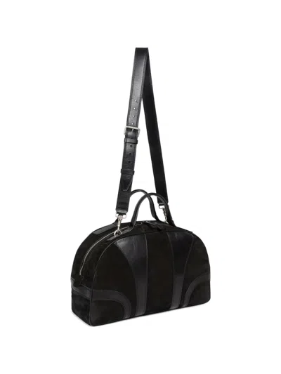 Dries Van Noten Suede Duffle Bag In Black