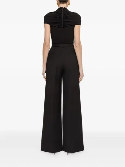 Nissa Ruched Bodysuit In Black