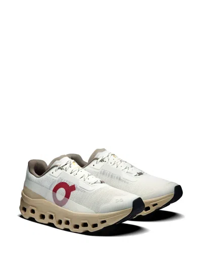 On Mens Ivory Sand Cloudmster Void Mesh Trainers In White