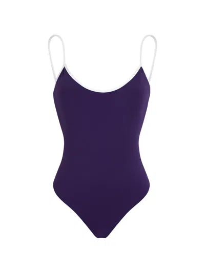 Vilebrequin Women Low-back One-piece Swimsuit Solid In Blue