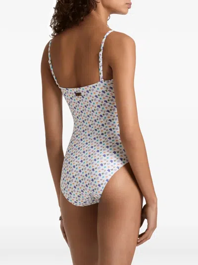 Vilebrequin Women Bustier One-piece Swimsuit Micro Ronde Des Tortues In Multi