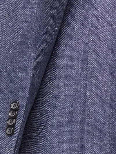 Canali Single-breasted Blazer In Blue