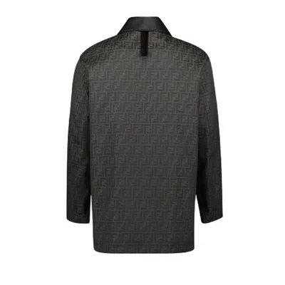 Fendi Black All Over Printed Jacket In Black