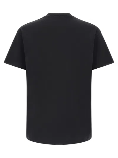 Givenchy Men Black Crewneck T-shirt With Maxi Logo Lettering On The Front In Cotton Man