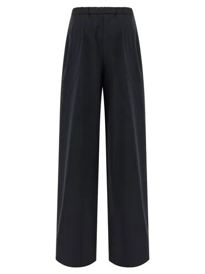 Max Mara Corone Drawstring Trousers In Black