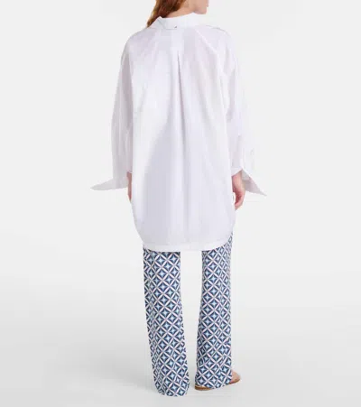 Max Mara Abate Printed Wide-leg Pants In Blue