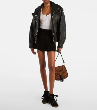 Isabel Marant Bobby Suede Wedge Sneakers In Black