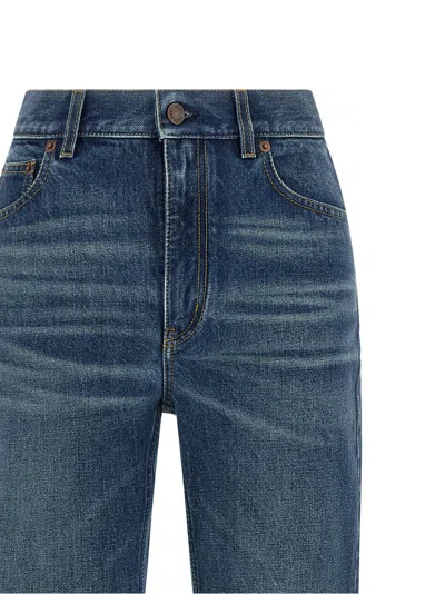 Chloé Wide-leg Denim Jeans With High Waist And Five-pocket Design