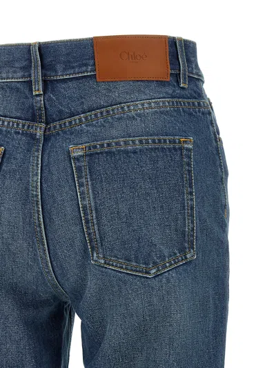 Chloé Wide-leg Denim Jeans With High Waist And Five-pocket Design
