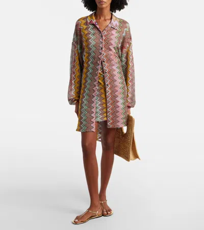 Missoni Zig Zag Lamé Shirt In Multi