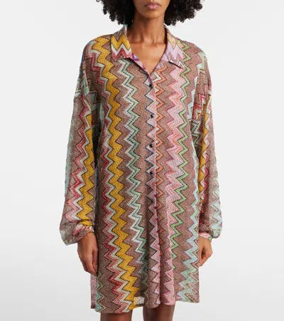 Missoni Zig Zag Lamé Shirt In Multi