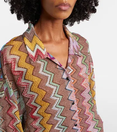 Missoni Zig Zag Lamé Shirt In Multi