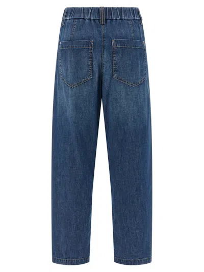 Brunello Cucinelli Pull-up Jeans In Blue