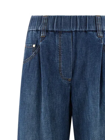 Brunello Cucinelli Pull-up Jeans In Blue