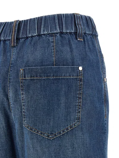 Brunello Cucinelli Pull-up Jeans In Blue