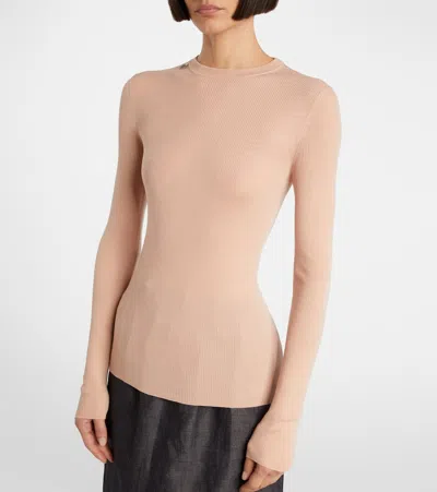 Prada Virgin Wool Sweater In Pink