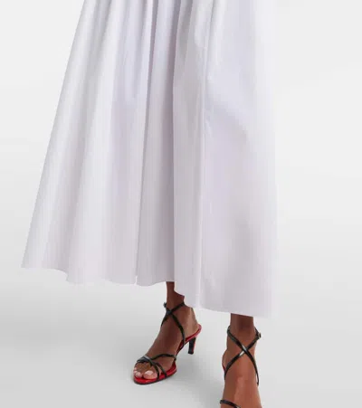 Staud Procida Cotton Popeline Maxi Skirt In White