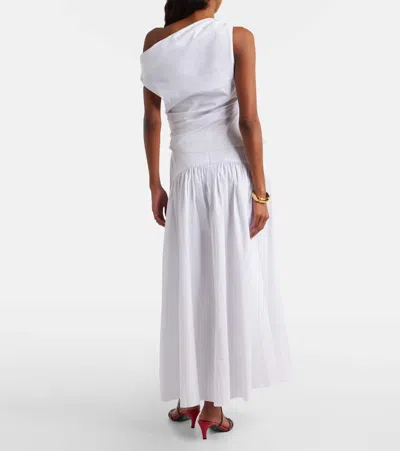 Staud Procida Cotton Popeline Maxi Skirt In White
