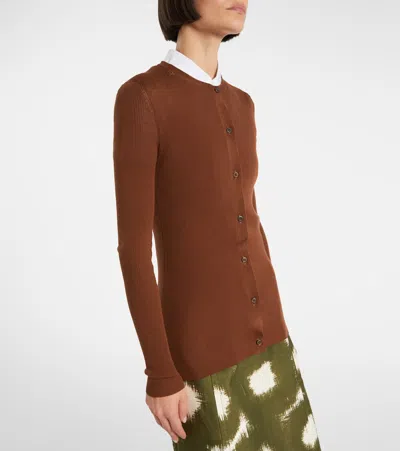 Prada Virgin Wool Cardigan In Multi