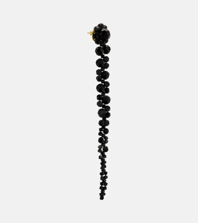 Simone Rocha Drip Embellished Drop Earrings In Black