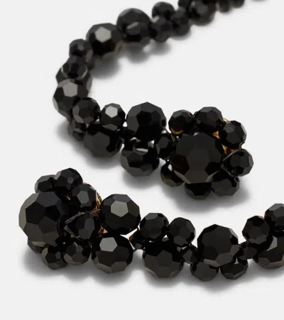 Simone Rocha Drip Embellished Drop Earrings In Black
