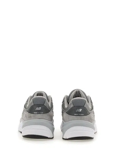 New Balance Tonal Grey Leather And Mesh Sneakers In Gray
