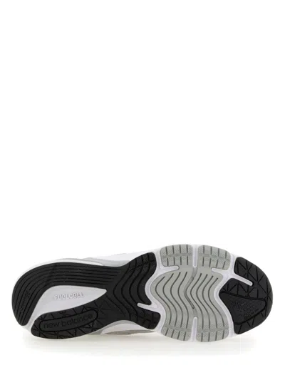 New Balance Tonal Grey Leather And Mesh Sneakers In Gray