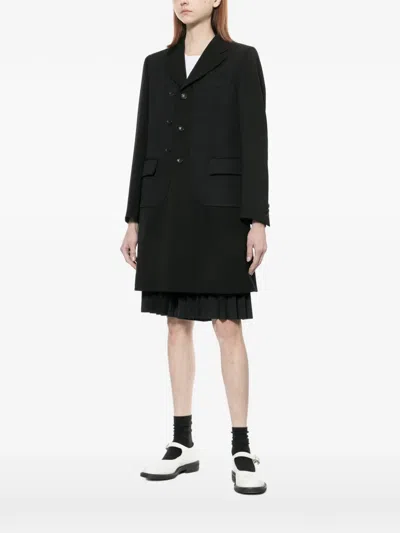 Comme Des Garçons Single-breasted Coat In Black