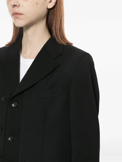 Comme Des Garçons Single-breasted Coat In Black