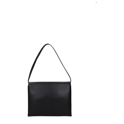 Jil Sander Medium-sized Leather Shoulder Bag In Black