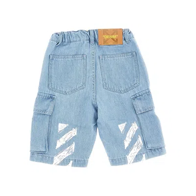 Off-white Cargo-pocket Shorts In Blue