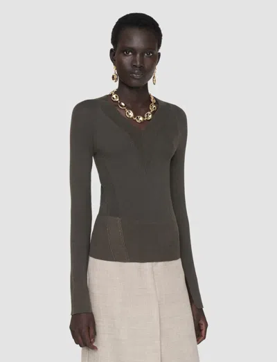 Joseph Harti Linen Blend Knit Top In Multi