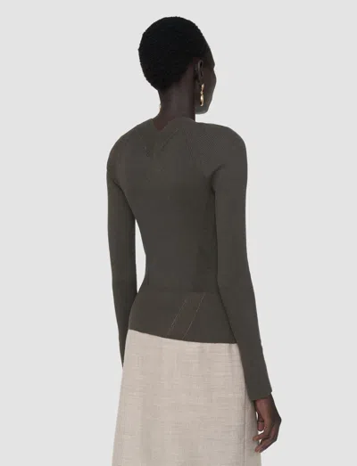 Joseph Harti Linen Blend Knit Top In Multi