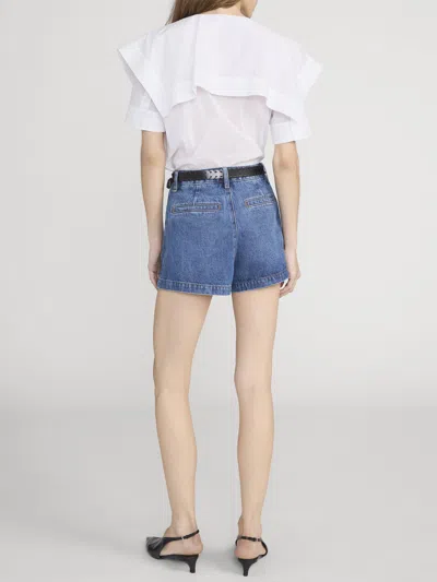 Frame Button-embellished Patch-pocket Shorts In Multi