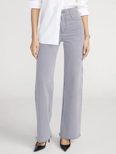 Frame Le Slim Palazzo High Waist Wide Leg Jeans In Multi