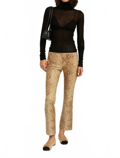 Sprwmn Python Ankle Flare Pants In Multi