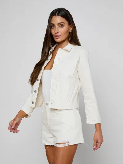 L'agence Janelle Slim Jacket In Blanc