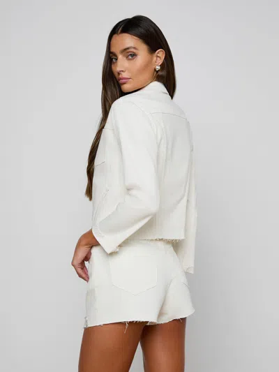 L'agence Janelle Slim Jacket In Blanc