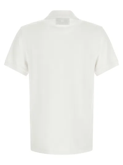 Ami Alexandre Mattiussi Ami Paris Men White Polo Shirt With Adc Embroidery On The Front And Classic Collar In Cotton Man In Multi