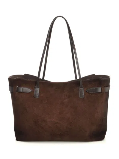 Balenciaga Dark Brown Bel Air Tote In Brown