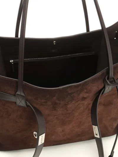 Balenciaga Dark Brown Bel Air Tote In Brown