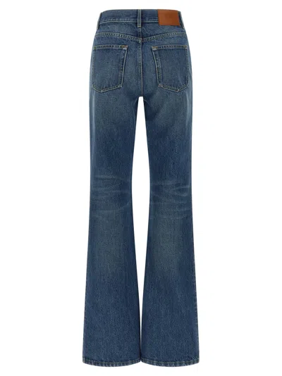 Chloé Wide-leg Denim Jeans With High Waist And Five-pocket Design In Blue