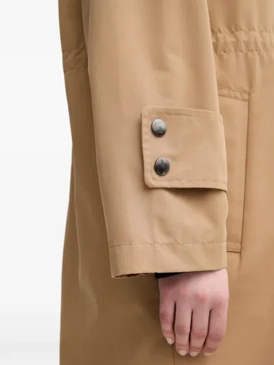 Benetton Buttoned Coat In Brown