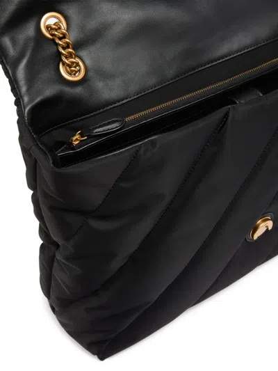 Pinko 飞鸟贴花绗缝斜挎包 In Black